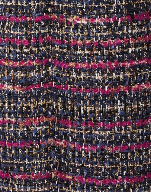 Chimen Elegant Multi - Tweed Women's Shift Dress with Gold Buttons