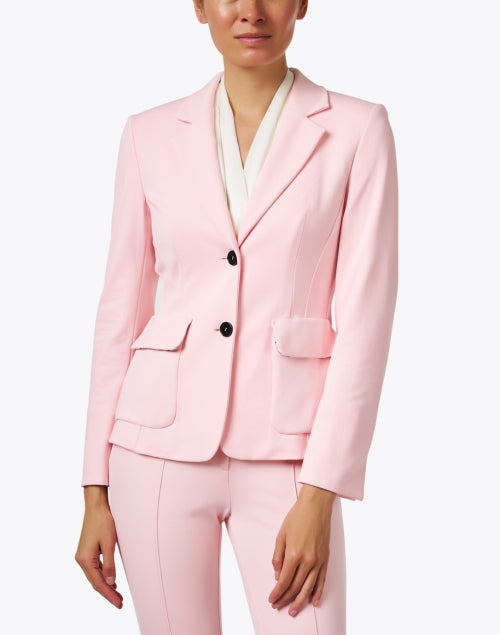 Charming Pink Peplum Style Women's Blazer for Warm Weather