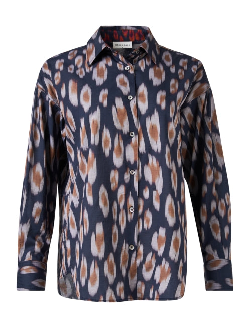 Stylish Tyra 100% Cotton Leopard Print Button - Front Shirt