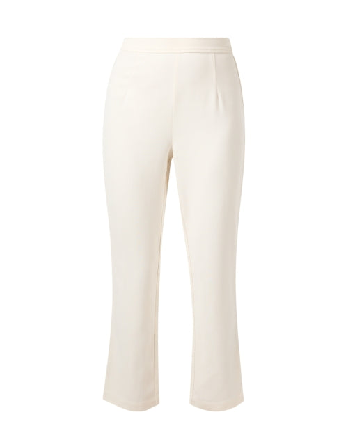 Frances Valentine Quincy Straight-Leg White Stretchable Trousers for Office to Dinner