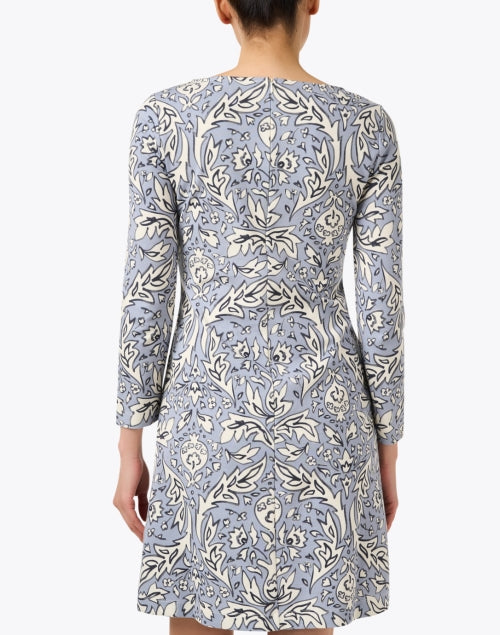 Weekend Max Mara Rampur Floral Blue Print Stretch Jersey Women's Dress