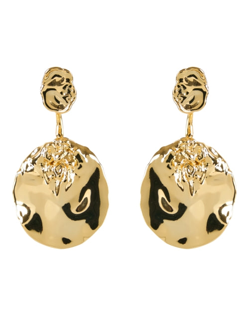 Exquisite Gold-Plated Coin Drop Style Earrings