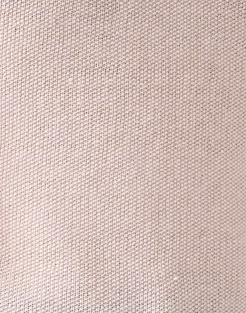Stylish Samurai-inspired Pink Linen-Cotton Blend Sleeveless Sweater Top