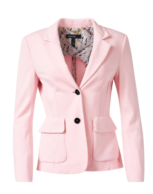 Charming Pink Peplum Style Women's Blazer for Warm Weather
