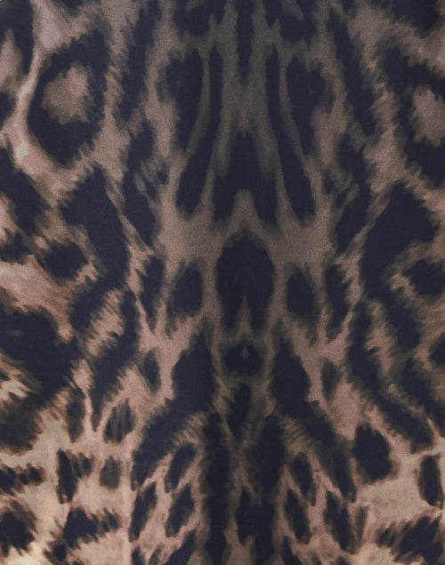 Stylish Ombre Overlaid Leopard Print Shift Dress for Fashionable Women
