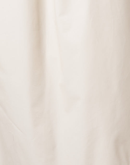 Jenna Tiered Beige Crisp Cotton Shirt Dress for Playful Style