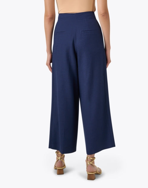 Sophie Navy High - Waisted Wide Leg Trousers for a Stylish Look