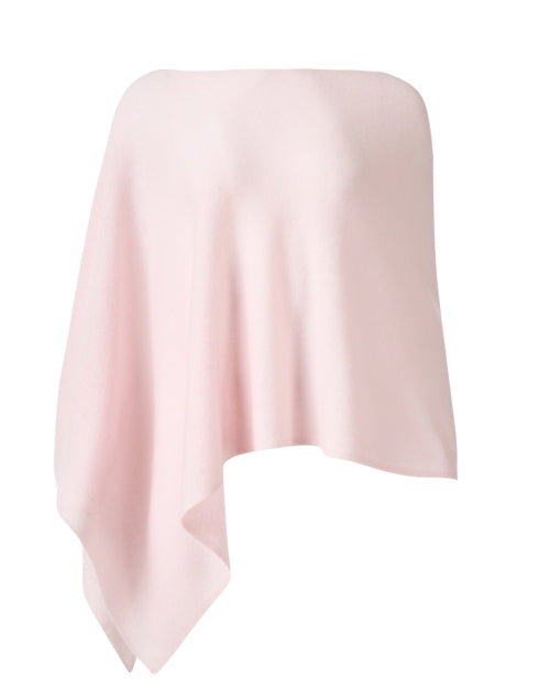 Soft Light Pink Cashmere Ruana Poncho for Cool Weather