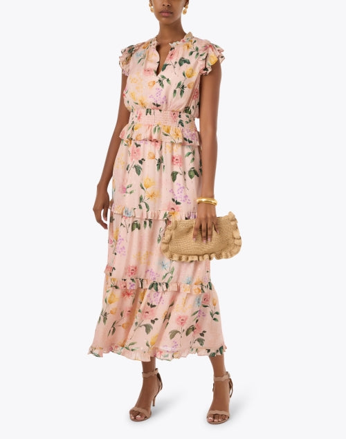 Stunning Blush Pink Floral A-Line Sleeveless Maren Dress