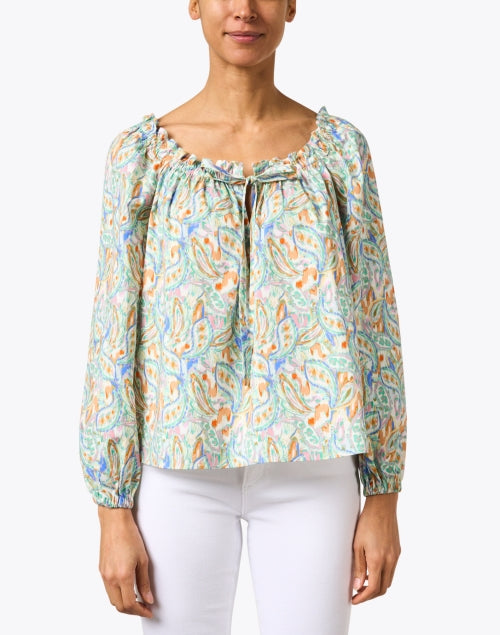 Shoshanna's Cella Lightweight Blouse with Multicolor Paisley Print