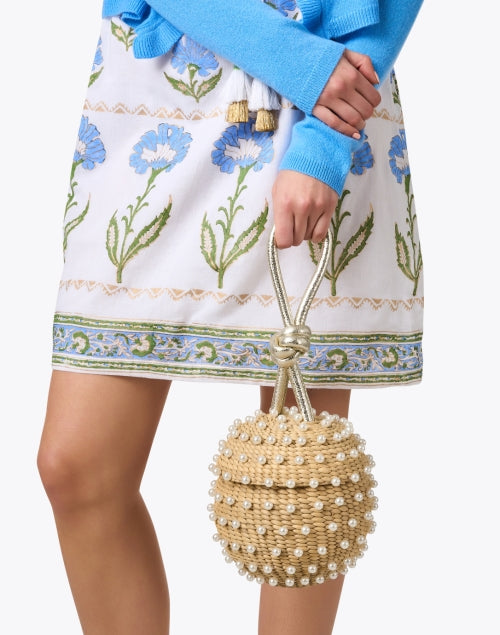 Exquisite Handwoven Disco Ball Pearl-Embellished Fashion Bag