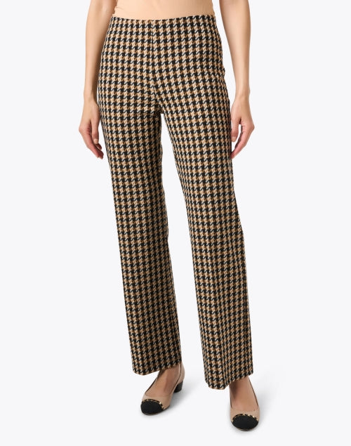 Jules Pull - On Knit Wide - Leg Houndstooth Trousers