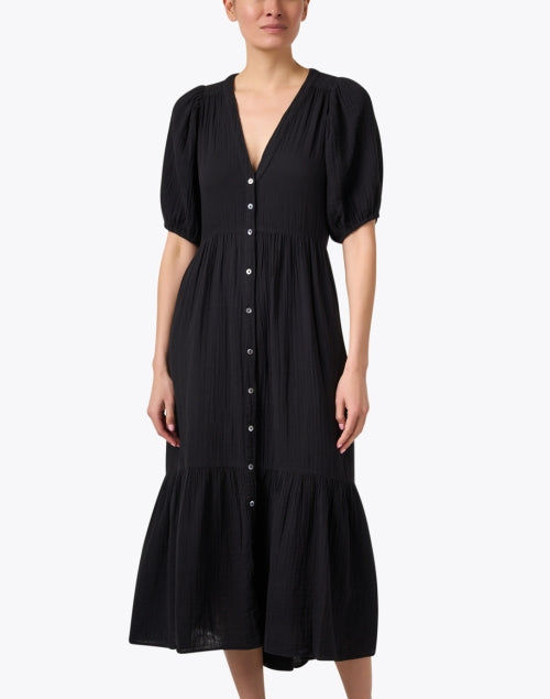 Stylish Lennox Black Cotton Maxi Dress for Women