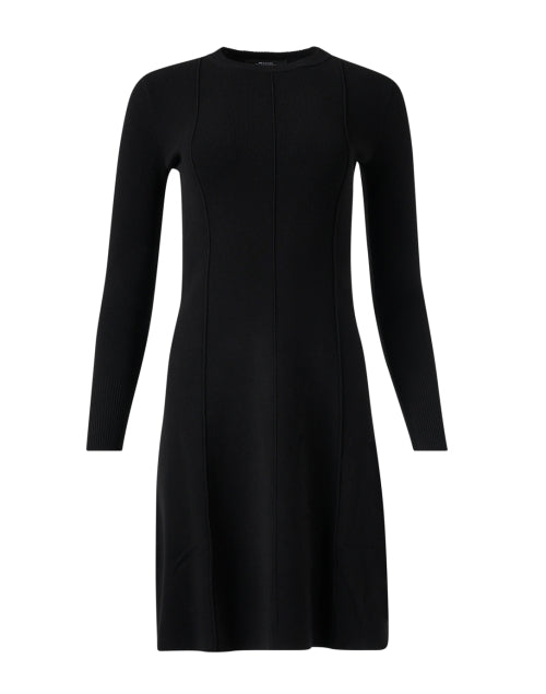 Stylish Uscio Black Knit Women's Evening Dress