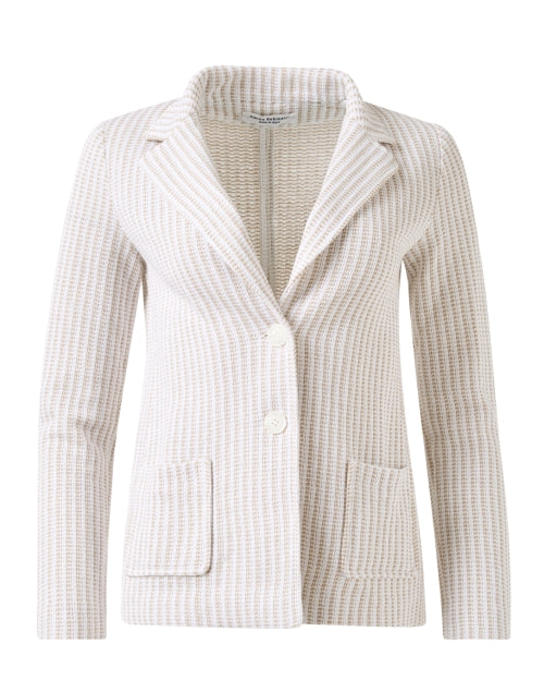 Stylish Beige Knit Salome Jacket for Weekday Elegance