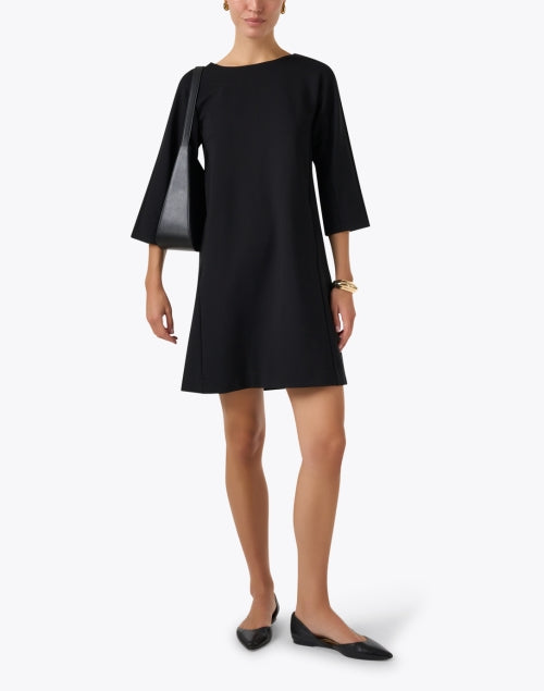 Stylish Noel Black Mini - Shift Dress with 3/4 Sleeves from Max Mara Leisure