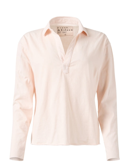 Patrick Petal Pink Popover Henley Casual Women's Top for Versatile Wear