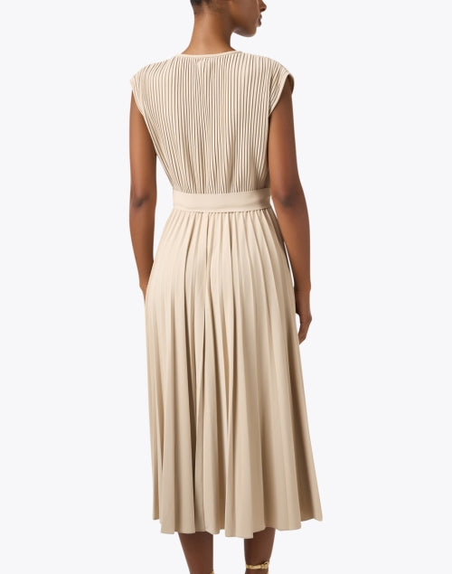 Max Mara Leisure Kiss Beige A-Line Pleated Women's Dress