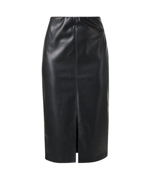 Esme Women's Fall Black Artificial Leather Mini Skirt for Fashionable Outfits