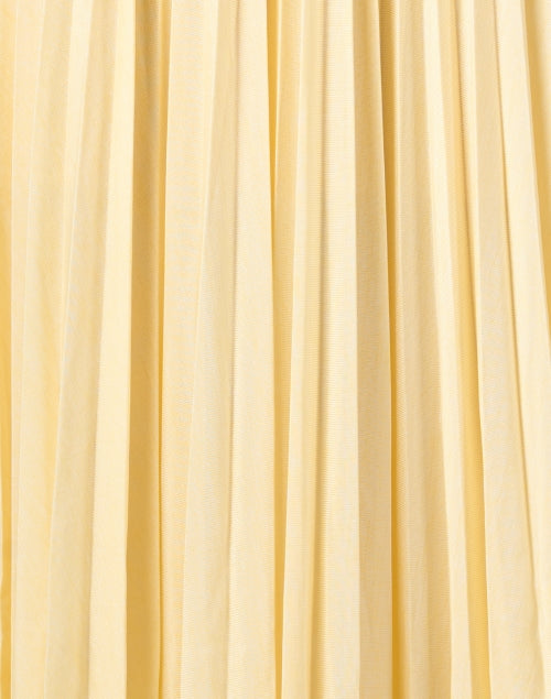 Stylish Exala Sunny Yellow Pleated Midi Skirt for Fashionable Women