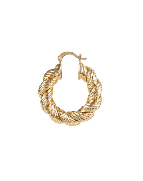 Atticus Gold Twisted Style Hoop Earrings for Everyday Wear