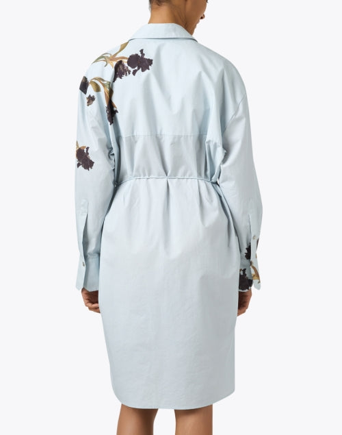 Stylish Blue Printed 100% Cotton Women's Dress