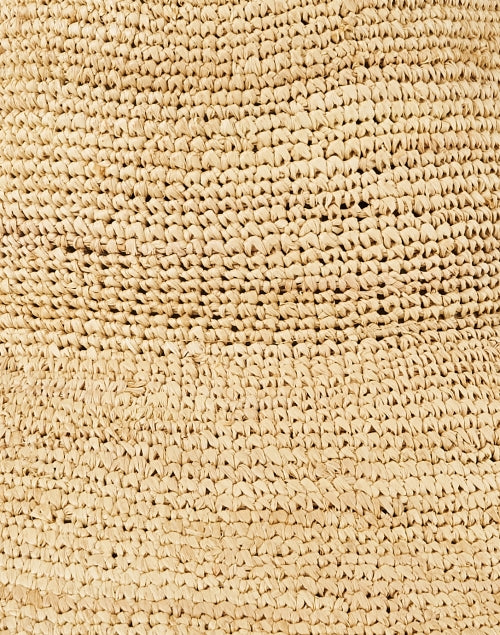 Stylish Beige Raffia Bucket Hat for Sun Protection