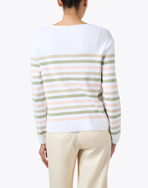 Stylish Ecrins Multicolored Stripe Cotton Cozy Sweater