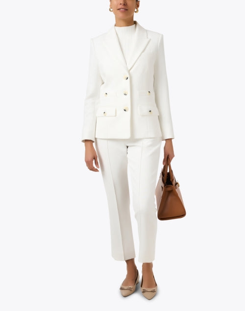 Veronica Beard Terre Ivory Women's Classic Blazer with Stylish Details