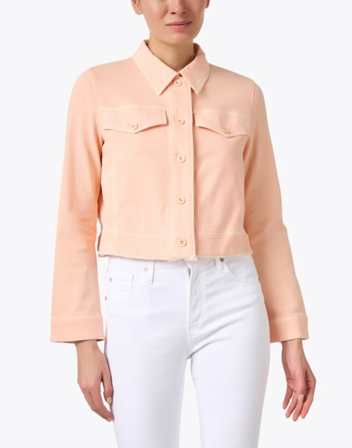 Marc Cain's Stylish Stretch Peach Denim Jacket for Transitional Wardrobe