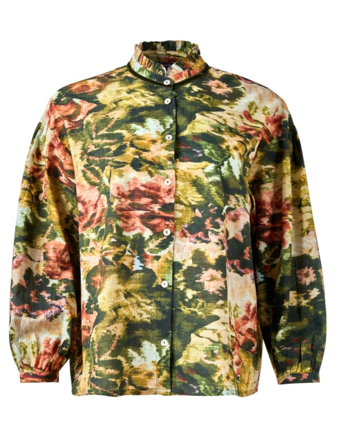 Jeremy Green Floral Patterned Women's Blouse Shirt