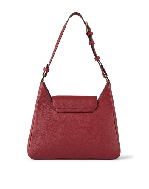 Stylish Multrees Red Leather Casual Hobo Shoulder and Crossbody Bag