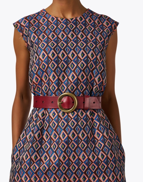 Stylish Red Azalea Genuine Leather Fashion Belt for a Chic Look