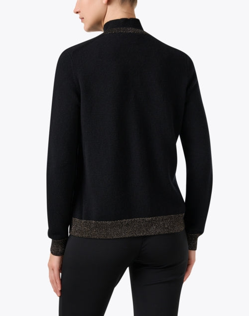 Stylish Black Cashmere Knit Cardigan for Elegant Wear