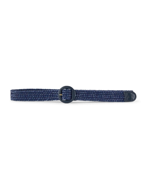 Gavazzeni Cristina Navy Blue Woven Genuine Leather Fashion Belt for Women