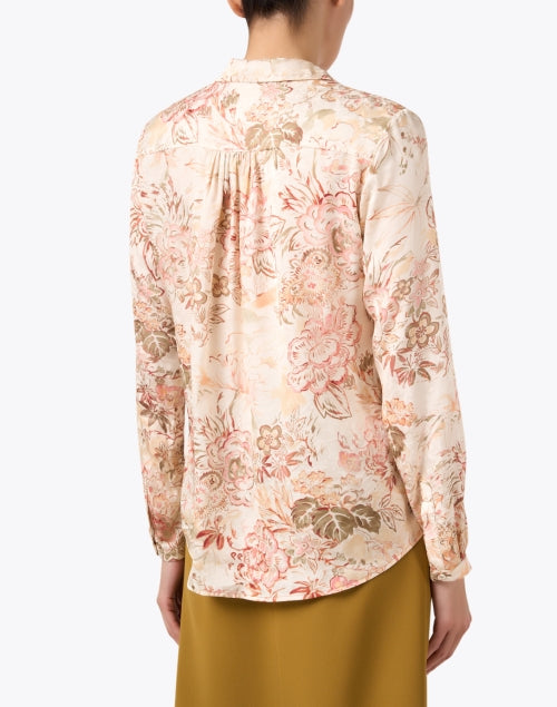Stylish Meudon Pink Floral Print Women's Blouse