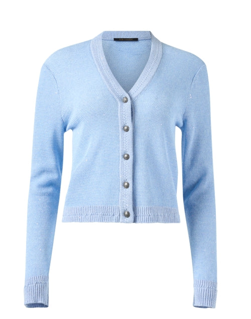Kobi Halperin Anthia Light Blue Sequined Knit Cardigan for Women's Fashion