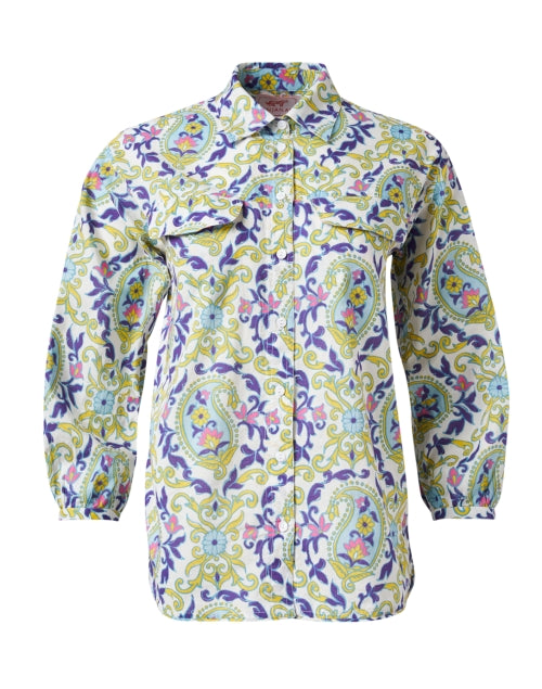 Banjanan Women's Riley Paisley Patterned Blouse with Unique Design