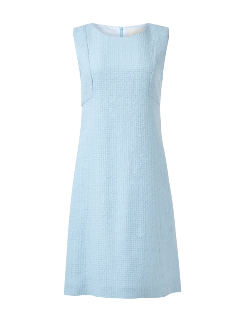 Sky Blue Wool Tweed Women's Sam Dress for a Polished Look