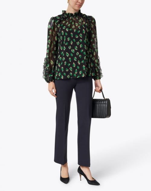 Navy Jules Paramount Knit Pull - On Wide - Leg Trousers