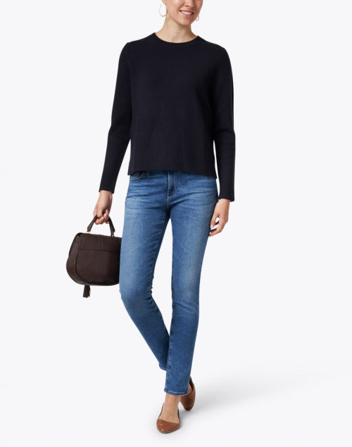 Navy Blue Must - have Cashmere Knit Sweater for Fall