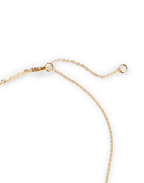 Stylish 14k Gold - Plated Blue Lucite Crescent - Shaped Necklace