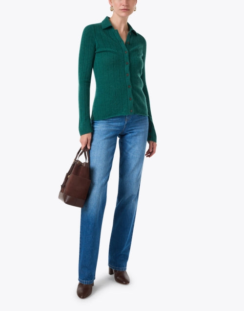 Stylish Emerald Green 100% Cashmere Women's Sweater for New Season