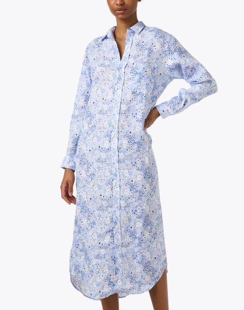 Frank & Eileen Rory Blueprint Linen Casual Shirt Dress for Warm Weather
