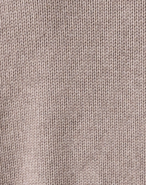 Stylish Taupe High - quality Wool - Cashmere Blend Sweater