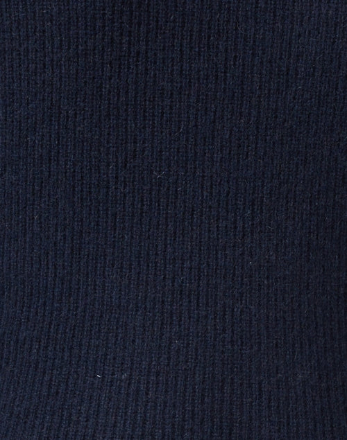 Navy Blue 100% Pure Cashmere Women's Peplum Style Sweater for Fall