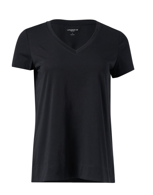Stylish Modern Light Purple Cotton V-Neck Tee for Women