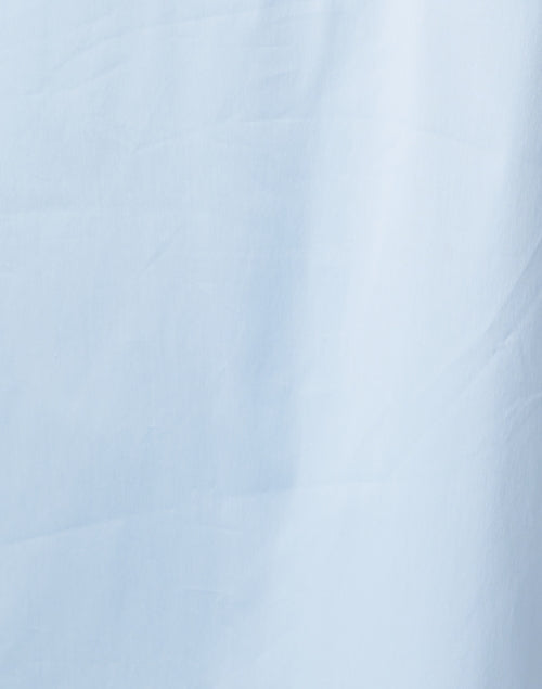 Stylish Blue Stretch Cotton A-Line Dress with Self-Tie Belt