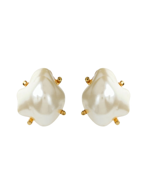 Classic Pearl Clip-on Earrings by Kenneth Jay Lane