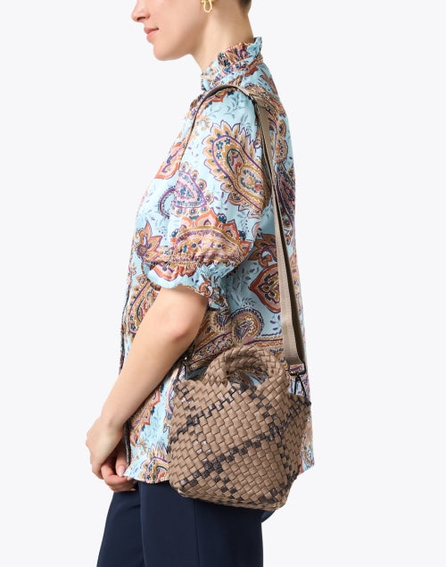 Stylish Mini St. Barths Brown Handwoven Handbag for City Girls